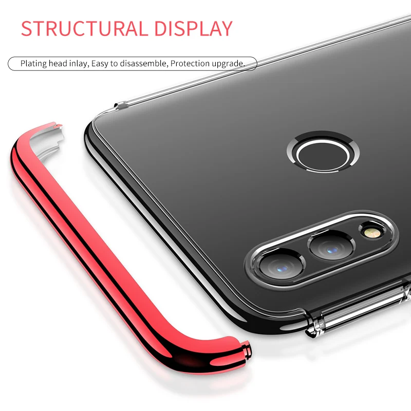 Оригинальный чехол GKK для Huawei Honor 10 lite 3 в 1 прозрачный противоударный с
