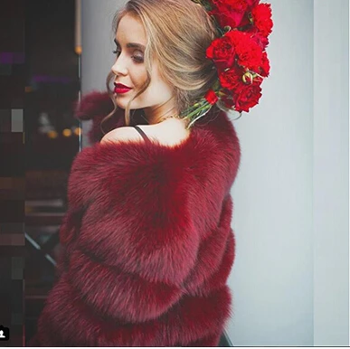 TOPFUR Новая мода натуральный Лисий мех пальто однотонное Женское зимнее лисий мех с меховым воротником натуральный мех пальто толстое теплое роскошное