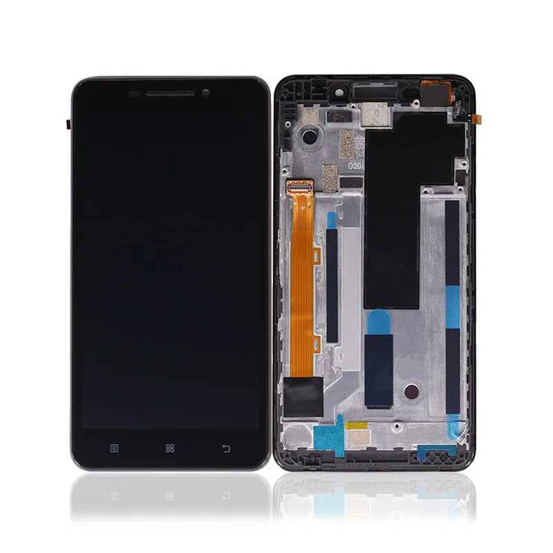 ЖК дисплей и тачскрин в сборе для Lenovo A5000 с рамкой панель дигитайзера 100%