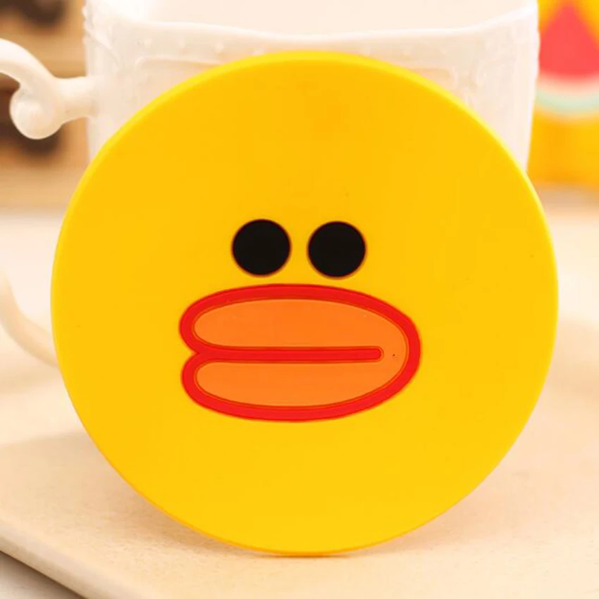 1 Pc Silicone Dining Table Placemat Coaster Kitchen Accessories Mat Cup Bar Mug Cartoon Animal Drink Pads | Дом и сад