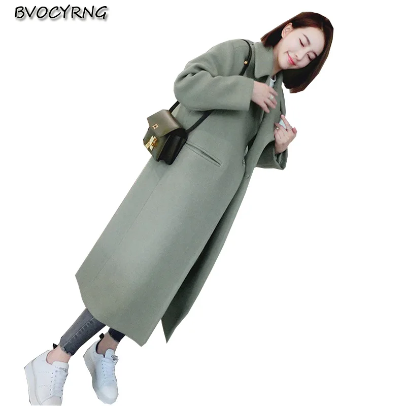 Новинка 2017 корейское свободное элегантное женское пальто большого размера