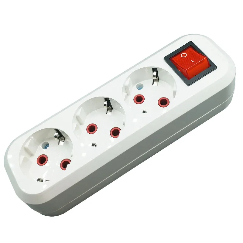 Оригинальный удлинитель питания белого цвета с переключателем стандартный для