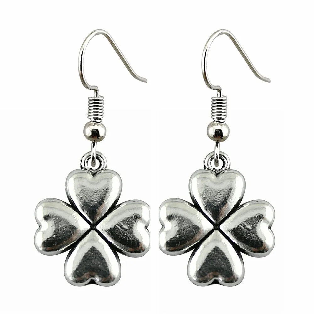 20x17mm Clover Charm Drop Earring For Women Dropshipping Vintage Fashion Dangle | Украшения и аксессуары