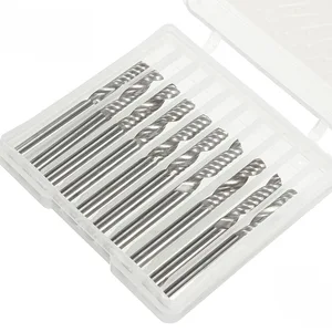 Высококачественные Концевые Фрезы с ЧПУ 10 шт.лот 18, спиральные фрезы с одной канавкой, твердосплавные концевые фрезы, режущие инструменты 3,175x17 мм (1Lx3.22x5)