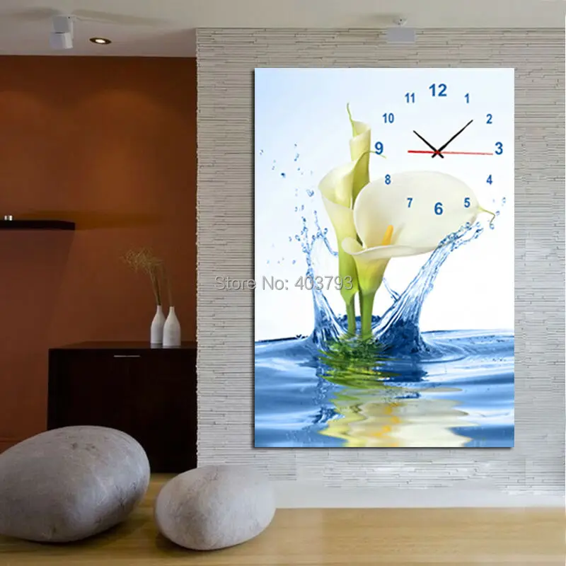 Europe Style Water Lilies Decorative Pictures Canvas Prints Oil Painting Modern Wall Art Home Decor | Дом и сад