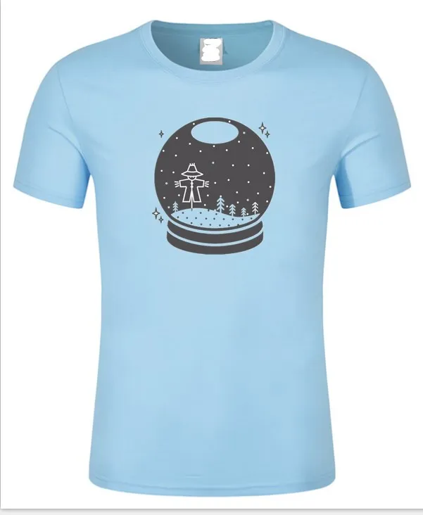 2018 Halloween In A Crystal Ball T Shirt Men Summer Short Sleeve Cotton Printed T-shirt Hipster Tops Novelty | Мужская одежда