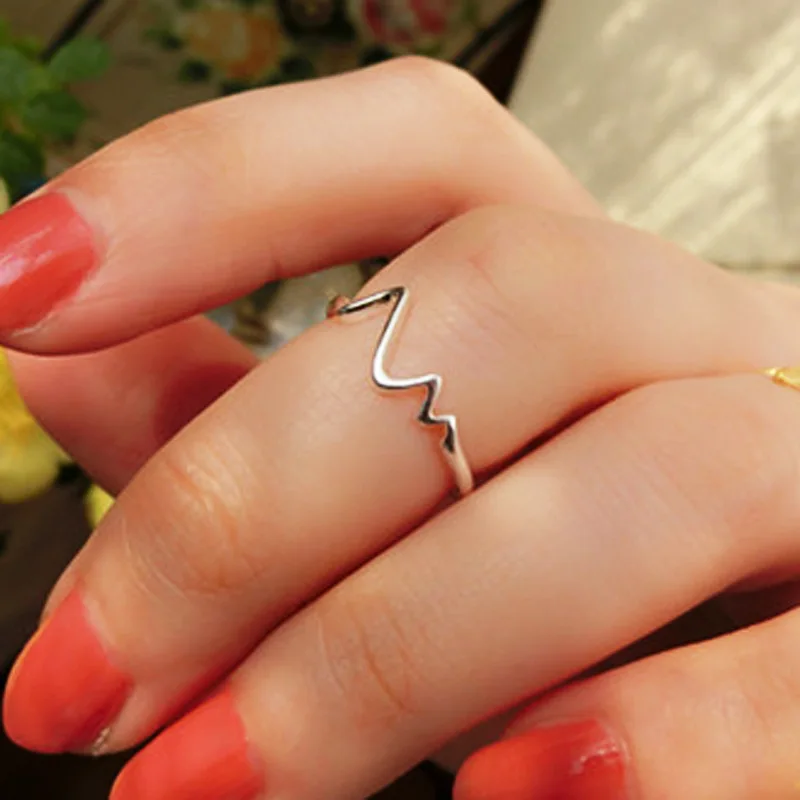 

DIEERLAN Korean Style 925 Sterling Silver Geometric Rings for Women Adjustable Rings Wedding Engagement Jewelry Girls Gift