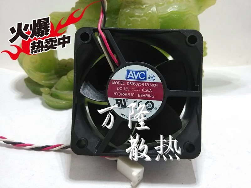 Вентилятор охлаждения для компьютера AVC 6025, 12 в пост. Тока, 0,26 А, три линии, 6 см, 60 мм, опт, бесплатная доставка Вентилятор охлаждения для компьютера AVC 6025, 12 в пост. Тока, 0,26 А, три линии, 6 см, 60 мм, опт, бесплатная доставка