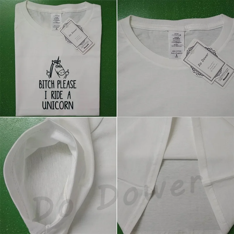 2018 Summer T Shirt Women BITCH PLEASE I RIDE A UNICORN Printed T-shirt Cotton Short Sleeve Tees Funny Tops Camiseta Femenina | Женская