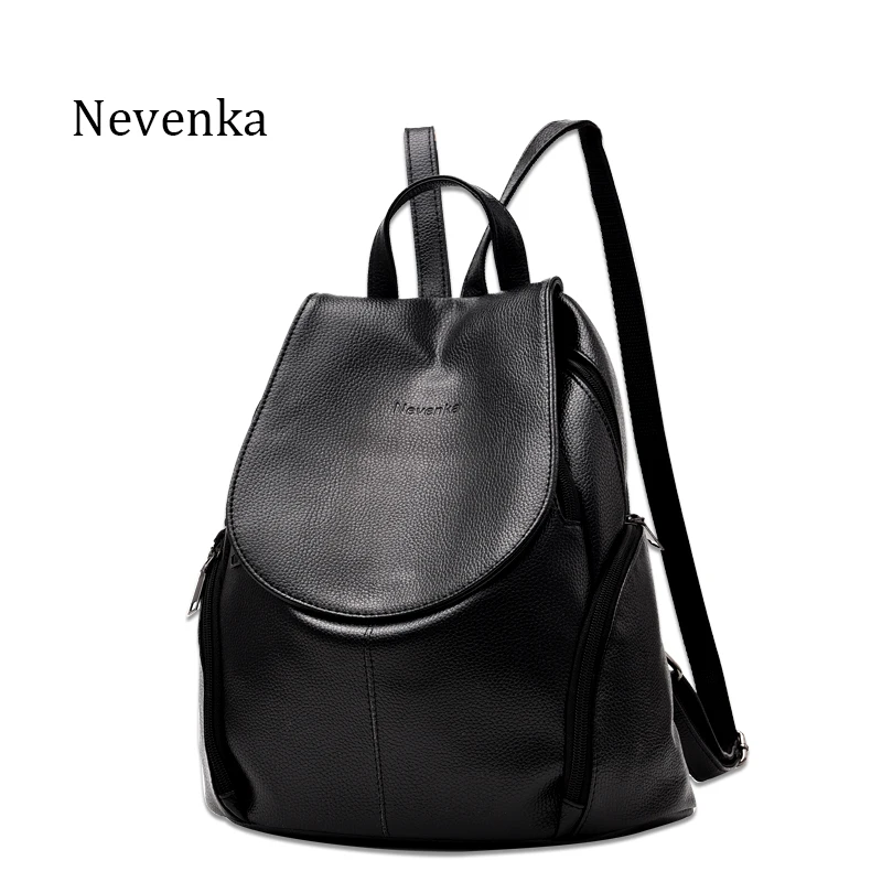 Nevenka женские рюкзаки модные кожаные сумки на молнии повседневные плечо Mochila