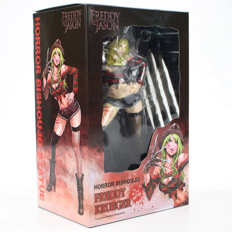 B With Box Фредди против Джейсона фигурки воорхей Памела кошмар на Elm Street Freddy Krueger Friday 13th Horror Bishoujo модель игрушки - Цвет: B With Box