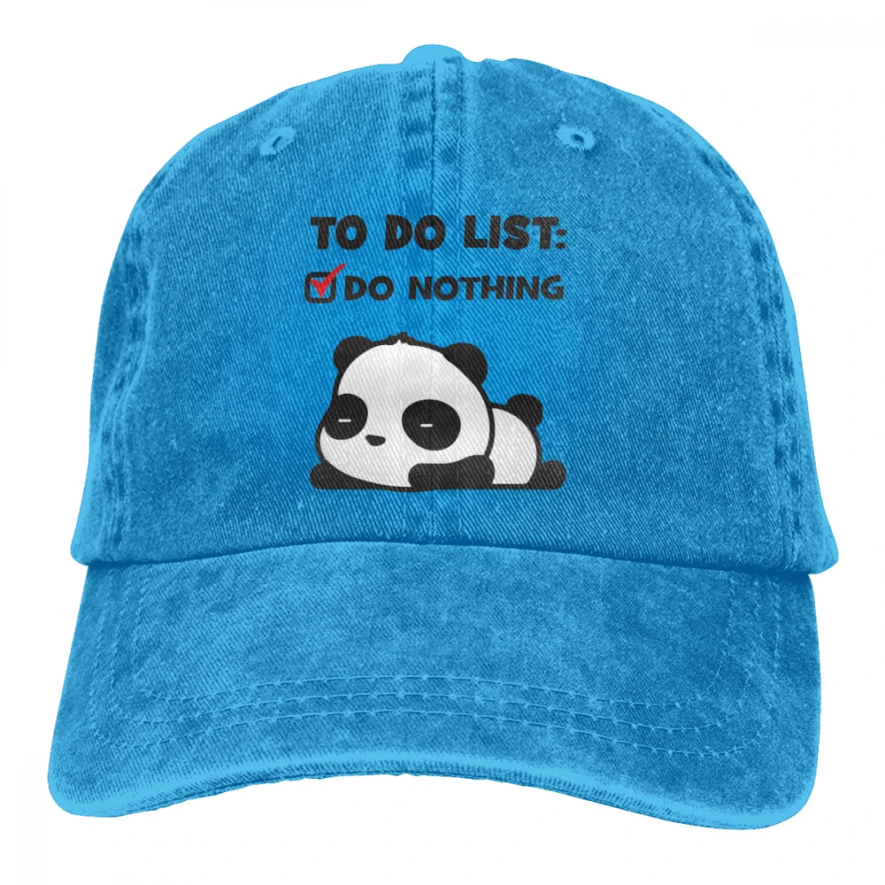 Панда ничего не Casquette Красный унисекс Мужские Женские джинсовые бейсболка с