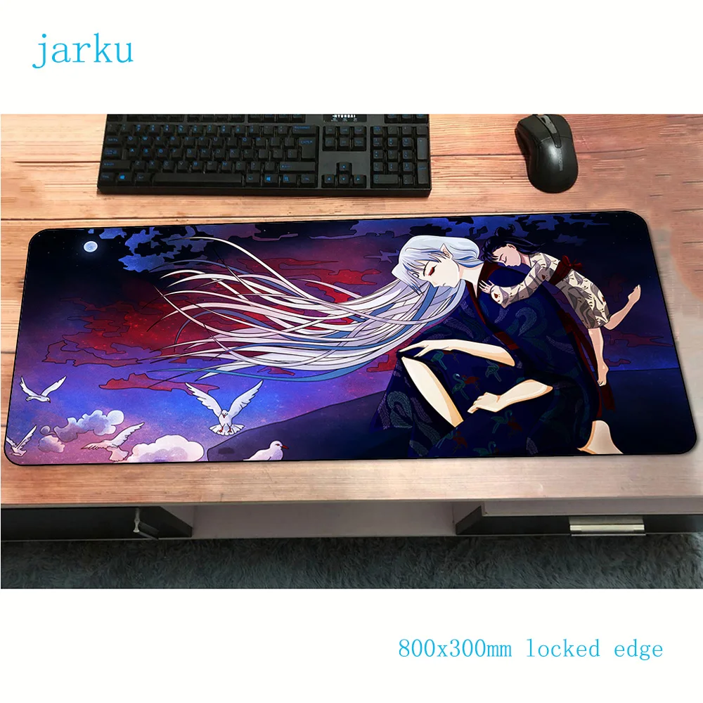 Inuyasha коврик для мыши gamer Fashion 800x300x2 мм notbook игровой Большой 3d PC Настольный |