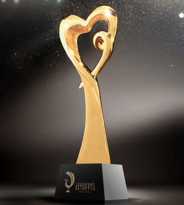 

Hot sale!2017 NEW High quality DIY Resin Love trophy , gold plated high-grade trophy,Free shipping