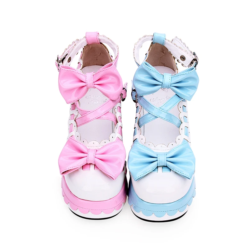

Angelic imprint New Arrival Lolita shoes Chunky Heel Round Toe Women Pumps lolita princess shoes size 34-46 9896