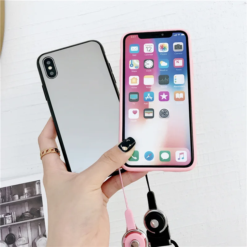 Для iPhone xs max зеркальный чехол для телефона 8/7plus зеркальная поверхность чехлы 6/6S| |