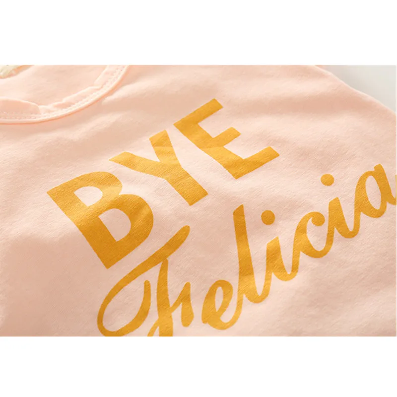 Комплекты детской одежды 2018 Одежда для новорожденных маленьких девочек футболки