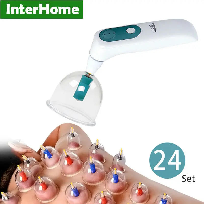 24 шт китайский Медицинский Вакуумный медицинские банки для терапии тела набор