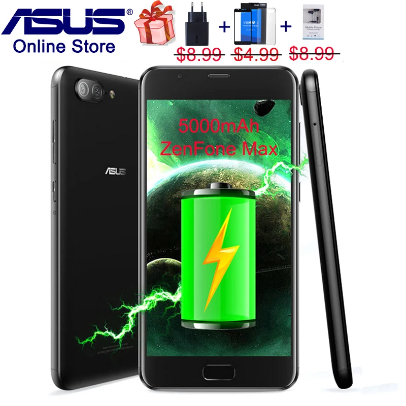 ASUS ZenFone 4 Max Plus г LTE смартфоны ZC550TL X015D 3 ГБ оперативная память 32 Встроенная 5 дюймов