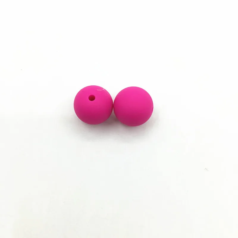 hot pink 100 шт/партия силиконовые бусины для изготовления ювелирных изделий-детский свободный Бисер для изготовления перспинализованного ожерелья, красочные бусины сердце - Цвет: hot pink