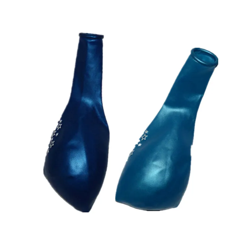 blue sky blue 10 шт./лот, латексные воздушные шары розового и голубого цвета для детей 1-2 лет на день рождения, вечерние шары для мальчиков и девочек с принтом в виде звездочек и сердечек - Цвет: blue sky blue