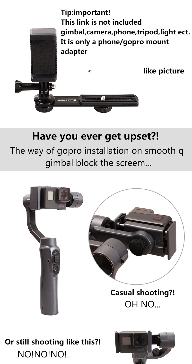 Zhiyun Smooth 4 Gopro Крепление для смартфона экшн-камеры видоискатель для feiyu g6 g6 plus osmo pocket hohem isteady pro 2 Gimbal