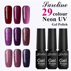 Неоновый Гель-лак Saroline, УФ-цветной акриловый Гель-лак, 7 мл, неоновый Гель-лак для ногтей, радужные цвета