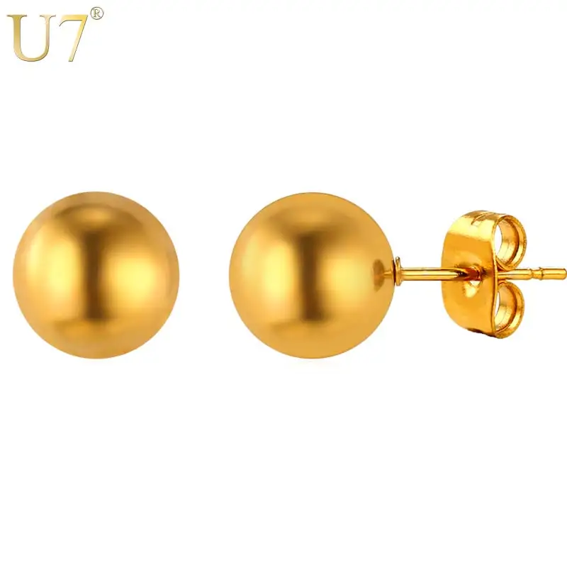 

U7 New Hot Ball Earring Set For Women Fashion Jewelry Trendy Stainless Steel 3 Pairs Stud Earrings Wholesale 2016 E781