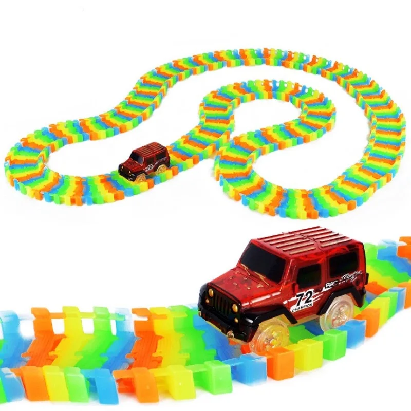 240 шт. детский игровой Автотрек со светодиодный подсветкой | Игрушки и хобби