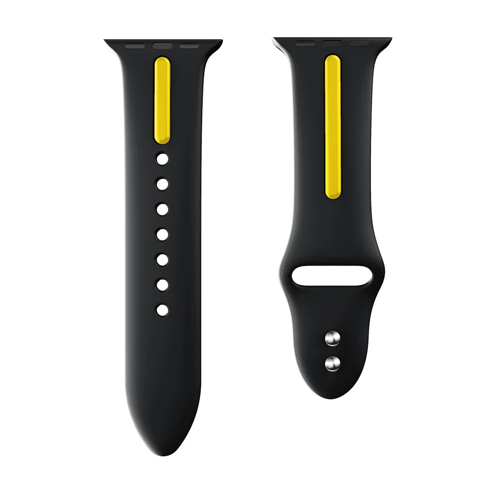 Ремешок силиконовый для Apple Watch Band 38 мм 42 спортивный браслет iWatch 4 44 40 watch 3 2