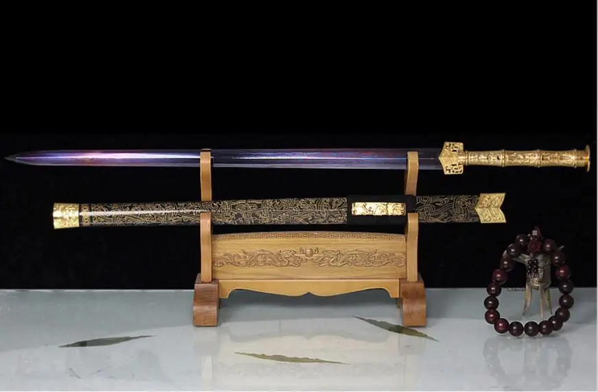 High Quality Chinese Han Jian Sword Katana Sharp Folded Damascus Steel Blade Metal Handle Full Tang Nice | Дом и сад