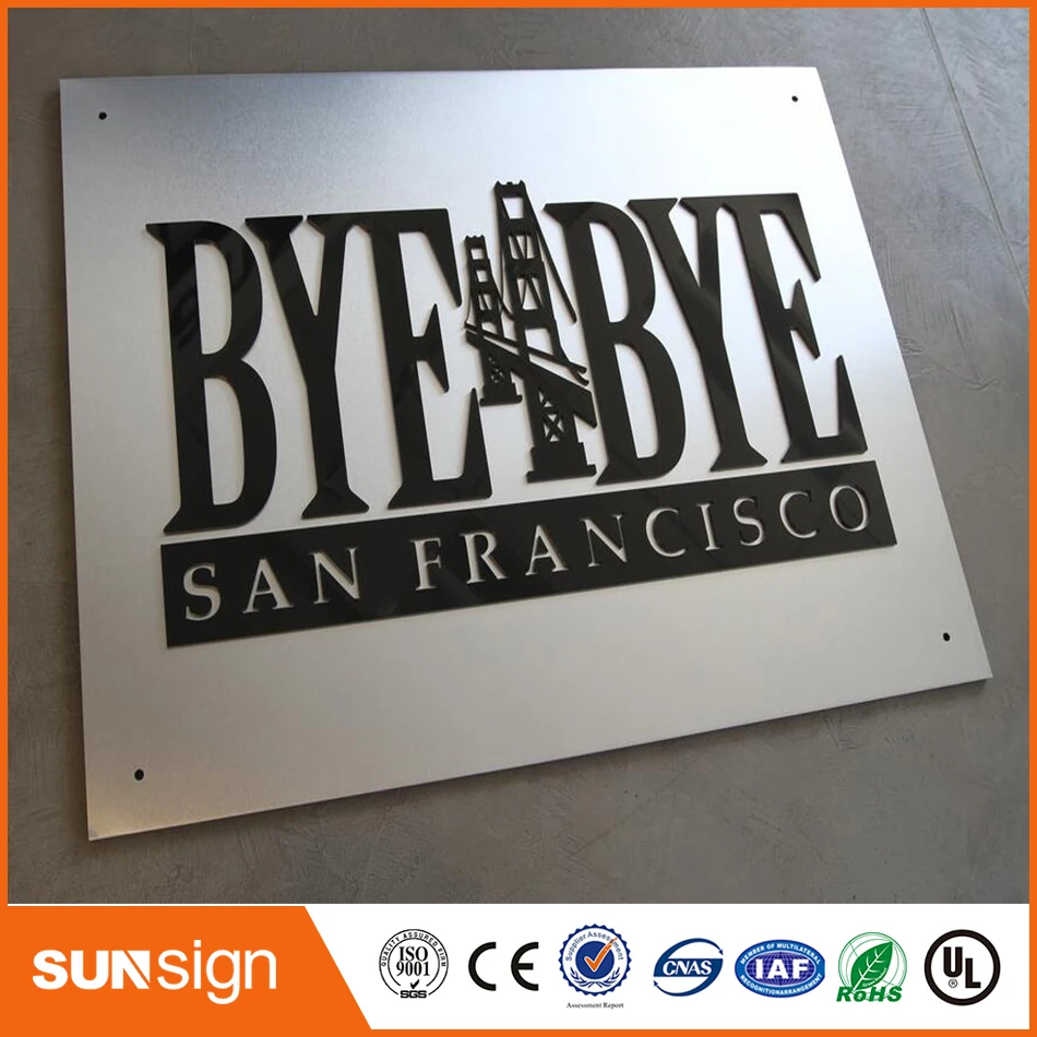 custom 3mm black acrylic cutting letter signage