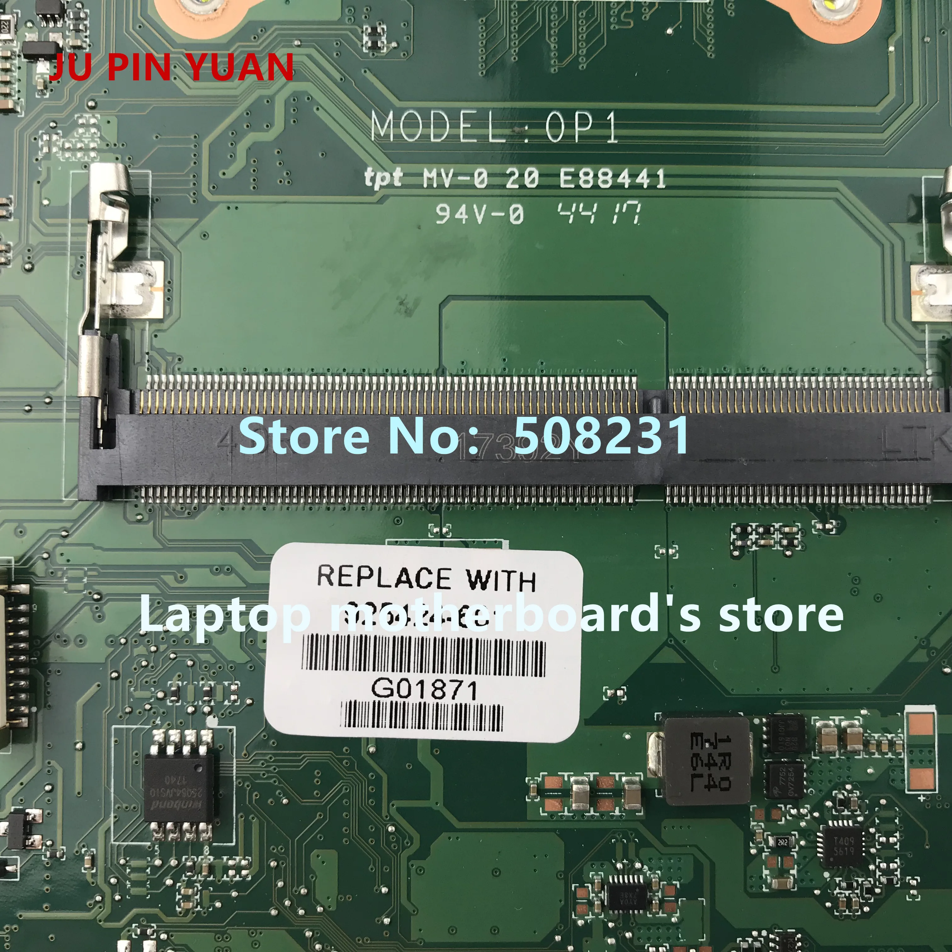 Ju pin yuan 925424-601 925424-001 для ноутбука hp 14-bs материнская плата для ноутбука DA00P1MB6D0 с PentN3710 полностью протестирована