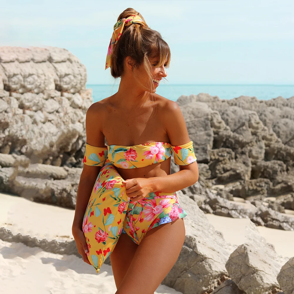 Новинка 2018 сексуальный женский купальник с открытыми плечами пуш ап купальные