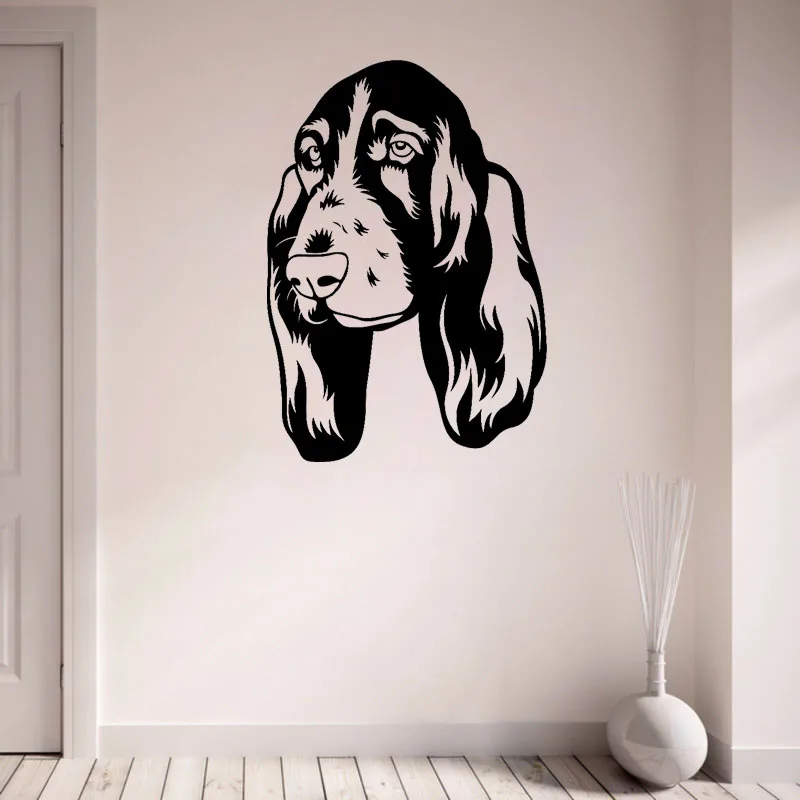 YOJA 42 см * 60 Basset Собака Декор для дома спальни ПВХ наклейки на стену W3-035 | Дом и сад