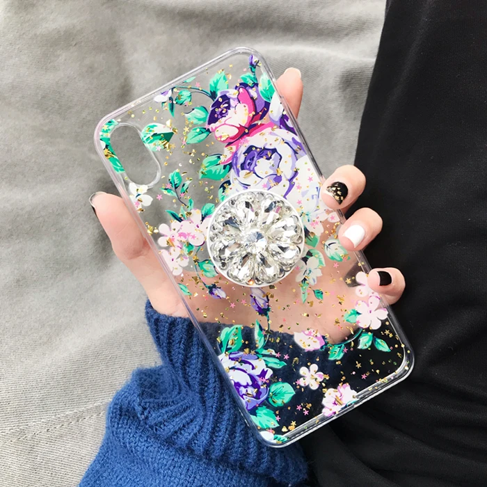 Роскошный прозрачный блестящий чехол с бриллиантами для iphone X, XR, XS, 11 Pro, MAX, 7, 8 plus, 6 S, для samsung S10, S8, S9, Note