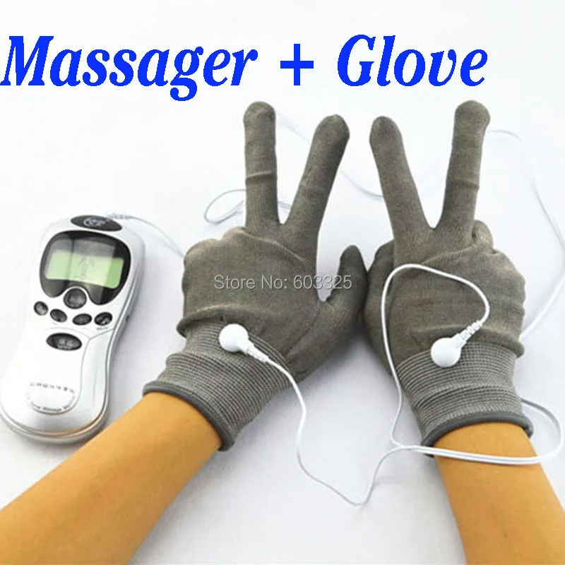 Hand Pain Relief Massager Therapy Massage Electric Digital With Fiber Electrode Gloves | Красота и здоровье