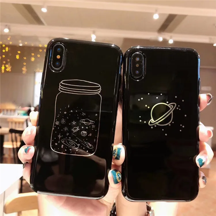 Модный чехол для iPhone 7 6 6s Plus 8 X 10 XR XS MAX звездное небо мягкие чехлы