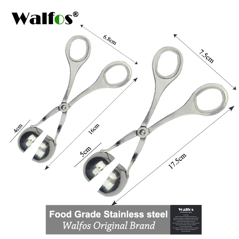 WALFOS FOOD GRADE Stainless Steel Convenient Meatball Maker Stuffed Clip DIY Fish Meat Rice Ball |