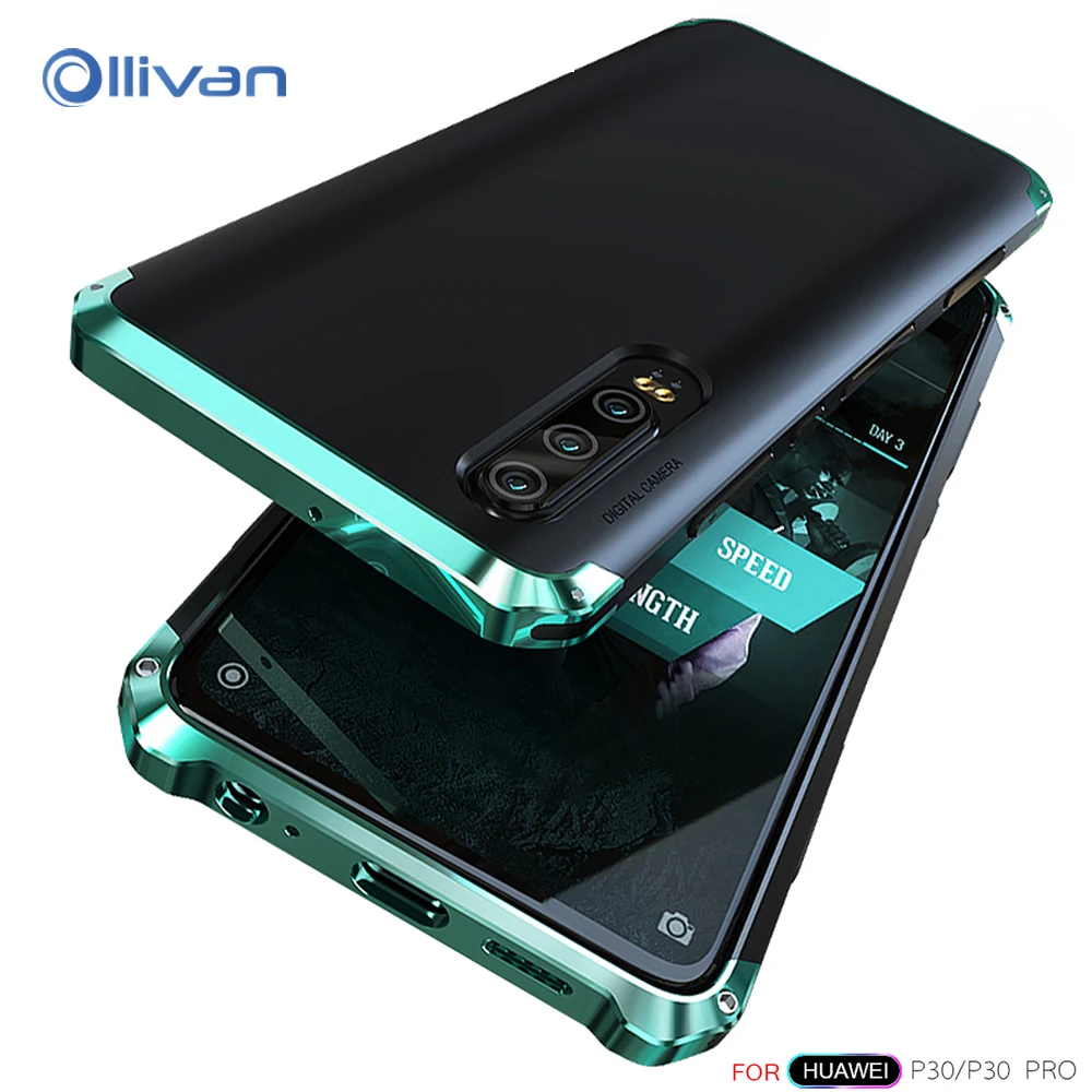 Чехол с металлической рамкой для huawei p30 PRO, чехол с металлическим бампером, пластиковый Роскошный чехол для телефона huawei p30 pro, Жесткий Защитный матовый чехол из ТПУ