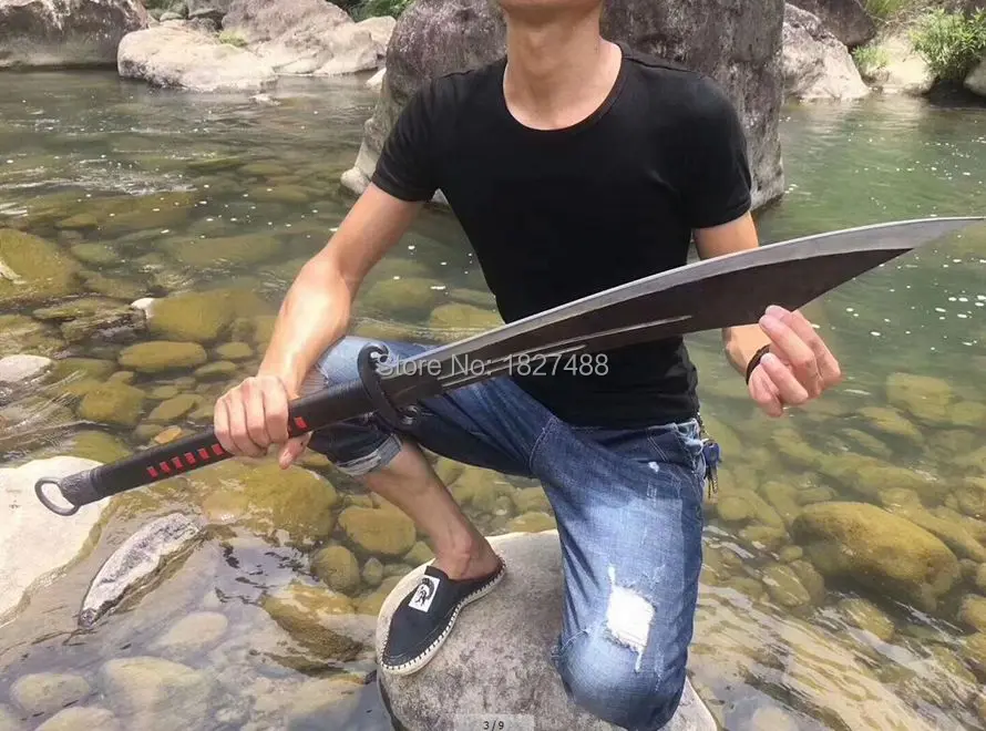 Новый анти японская война Broadsword черный управляемый стальной клинок острый