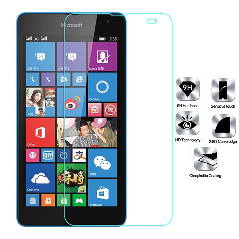 2.5D Закаленное стекло для Microsoft Lumia 535 Dual SIM RM 1090 9H Взрывозащищенная защитная пленка