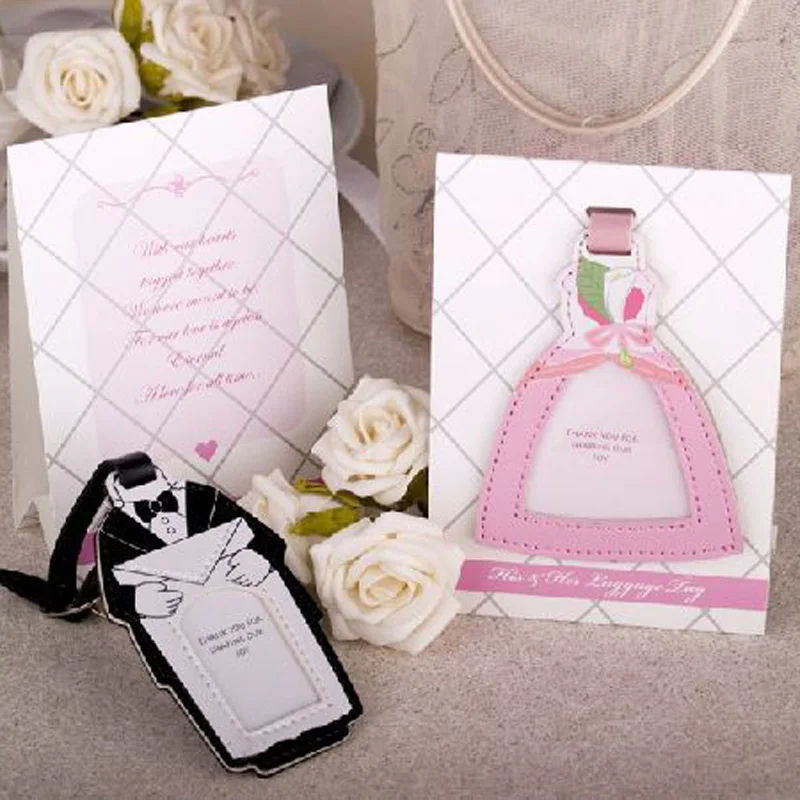 

Factory directly sale NEW ARRIVAL Wedding favor Novelty Bride and Groom Luggage Tag 50pairs=100pcs/lot Free shipping
