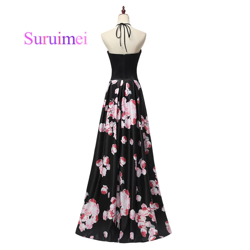 2018 г. Элегантные Лидер продаж Halter платья Robe De Soiree без рукавов атласная line