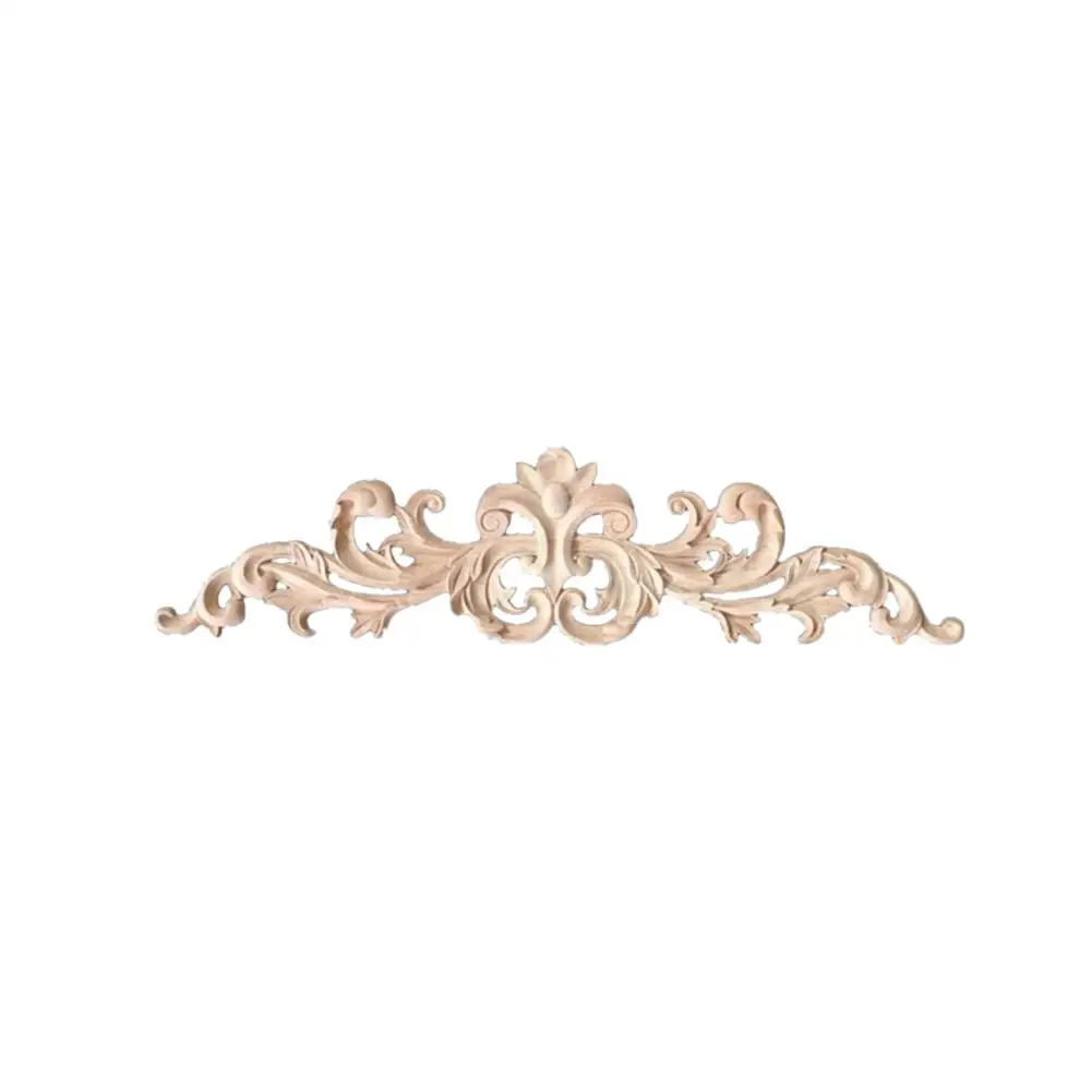 3- 45x11cm Деревянная резная аппликация для шкафа, рамка для декора мебели, аксессуары для дома, двери шкафа, ремесло - Цвет: 3- 45x11cm
