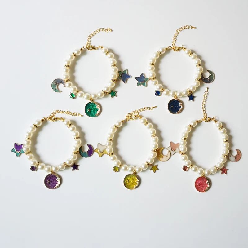 Ожерелье для маленьких собак и кошек с искусственным жемчугом 5