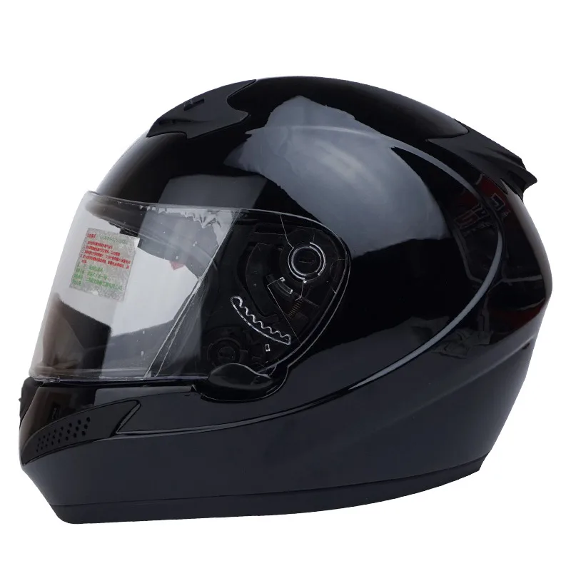 THH полный уход за кожей лица moto rcycle шлем moto racing Шлемы M L XL размер DOT утвержден быстросъемная Пряжка моющаяся внутренняя подкладка - Цвет: gloss black  T76