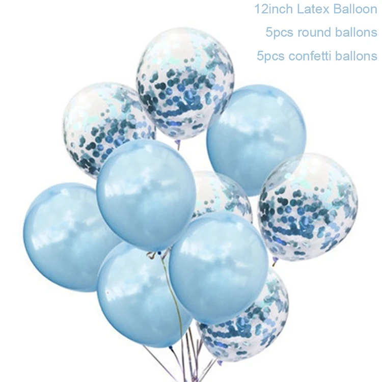 Blue Set 10pcs Йориу о ребенок пол раскрыть письмо фольги Воздушные шары его мальчик девочка ребенок душ сувениры День рождения украшения Дети Babyshower - Цвет: Blue Set 10pcs