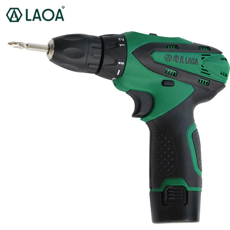 LAOA Electric Screwdriver 12V Lithium Battery Electric Drill for Wood Tile