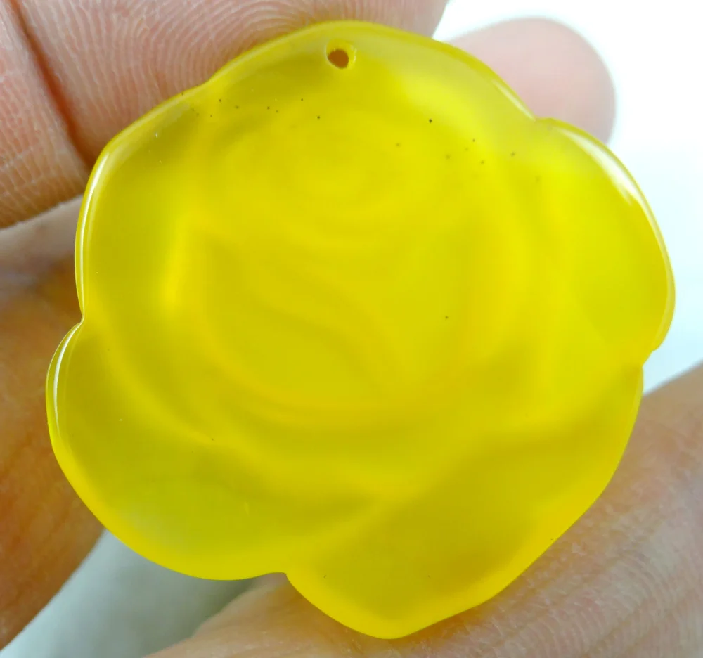 Модный уникальный морской халцедон камень ручной работы подвеска в виде цветка